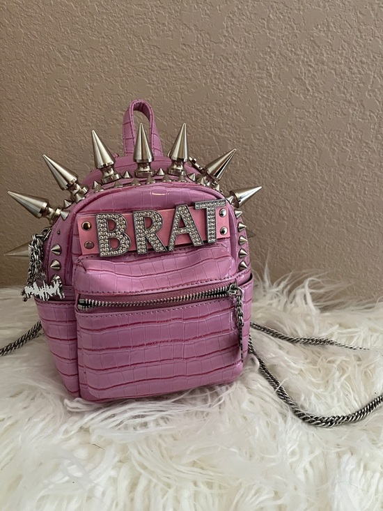 Handbags - DOLLS X NASTY GEM ORIGINAL RARE PINK SPIKED VEGAN LEATHER MINI BACKPACK